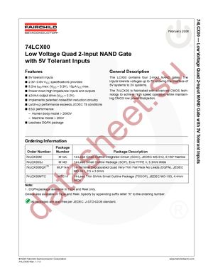 74LCX00MTCX_NL datasheet  